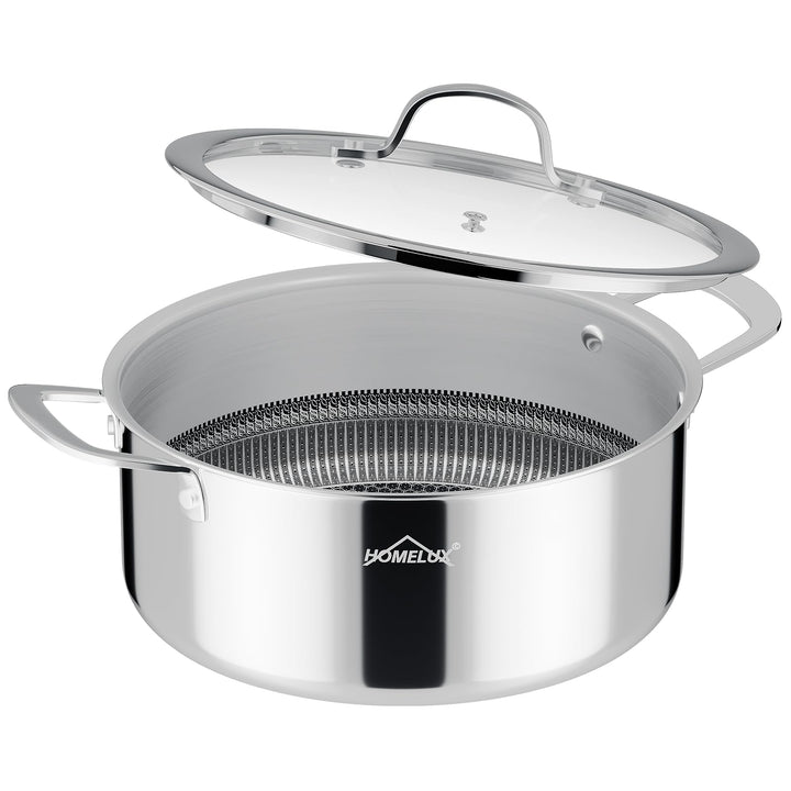 Töpfe Induktion 26cm 5,2L Topf Edelstahl Kochtopf,Töpfe mit Wabenstruktur Beschichtete,Kochtopf Indu