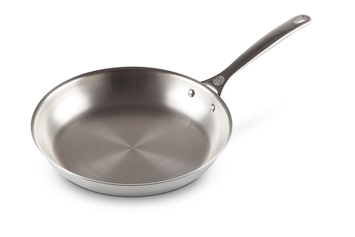 LE CREUSET Unbeschichtete flache Pfanne aus 3-ply PLUS Edelstahl, 20 cm, 96600220000100 20 cm Unbesc