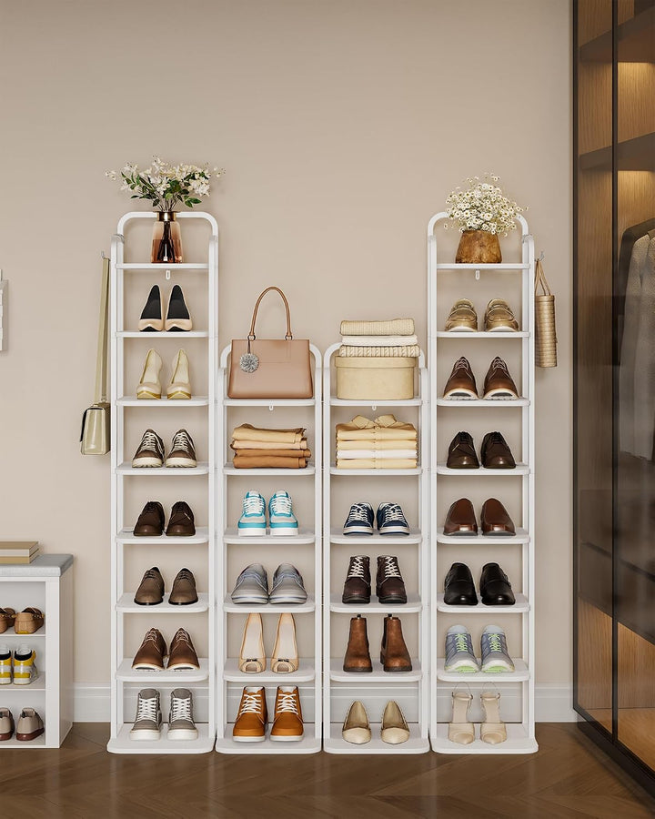 Hzuaneri Vertikales Schuhregal, 6-Stöckige Schuhregale, Schuhturm für Kleine Räume, Freistehend, Ver