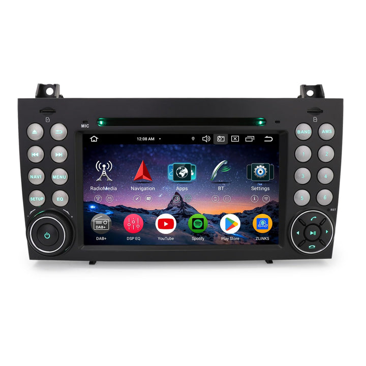 Erisin 7 Zoll 8-Kern 4GB+64GB Android 12 Autoradio Bluetooth mit GPS Navi Für Mercedes Benz SLK Klas