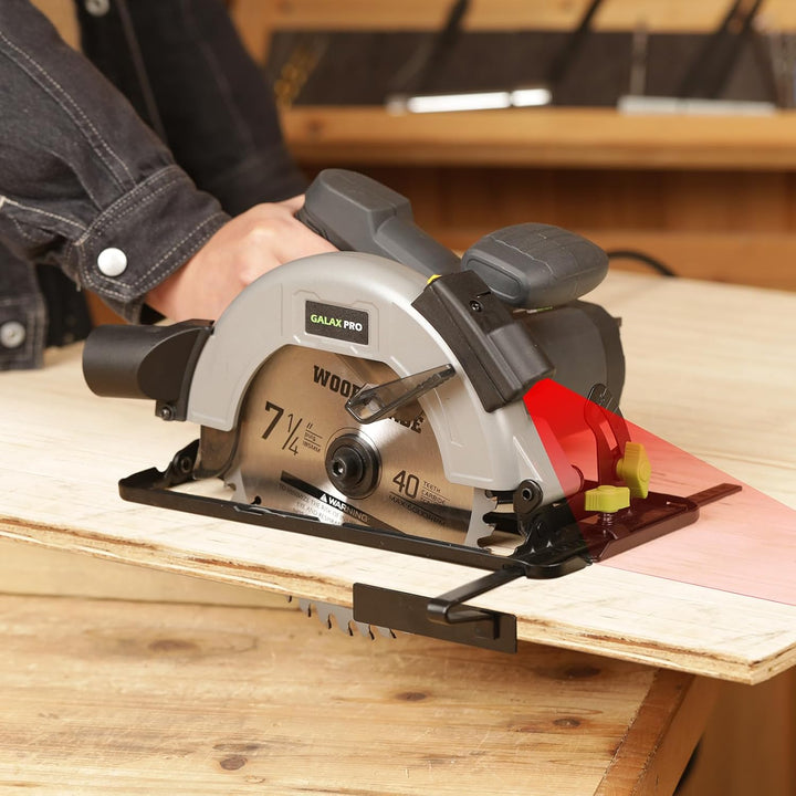 GALAX PRO 1400W Handkreissäge mit 62mm Schnitttiefe &amp; Neigefunktion 76346-3L, 76346-3L