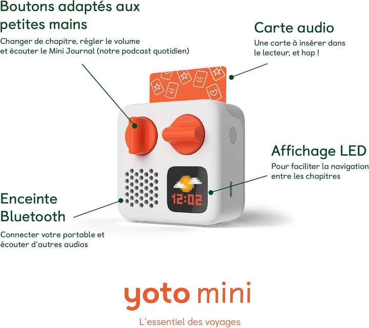 Yoto Mini (2024 YM002 Edition) + Starter Pack für Big Kids Bundle - Bildschirmfreies Bluetooth Audio
