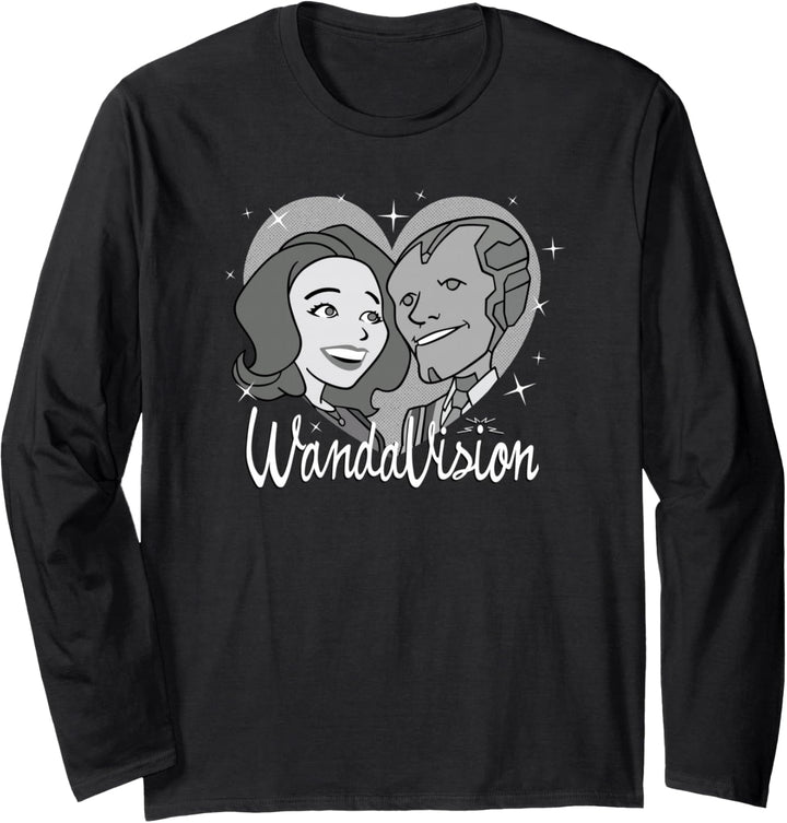 Marvel WandaVision Heart Retro 60s Langarmshirt