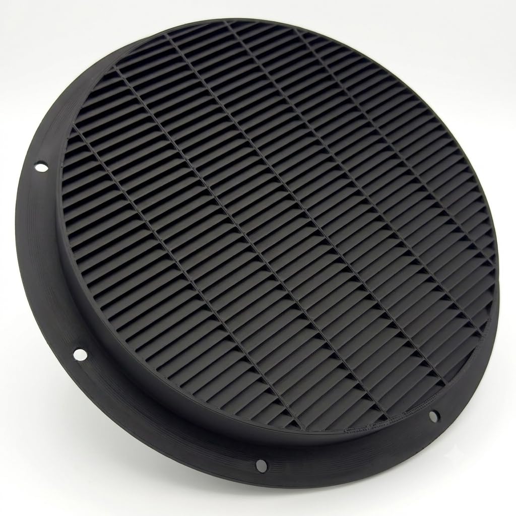 Lichtfalle 200mm Gen 2 lichtdichtes Zuluftgitter für Growbox &amp; Growzelt | Für 200mm Systeme · Schwar