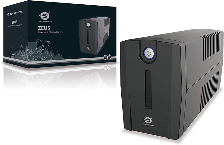 Conceptronic ZEUS01E 650VA 360W USV, 4 x IEC socket 650 VA / 360 W 4 x IEC socket, 650 VA / 360 W 4