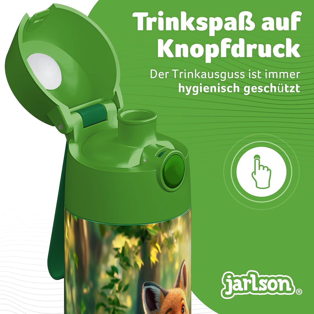 Jarlson® Trinkflasche Kinder Edelstahl MALI [THERMOSFLASCHE] - Kindertrinkflasche Auslaufsicher - Th