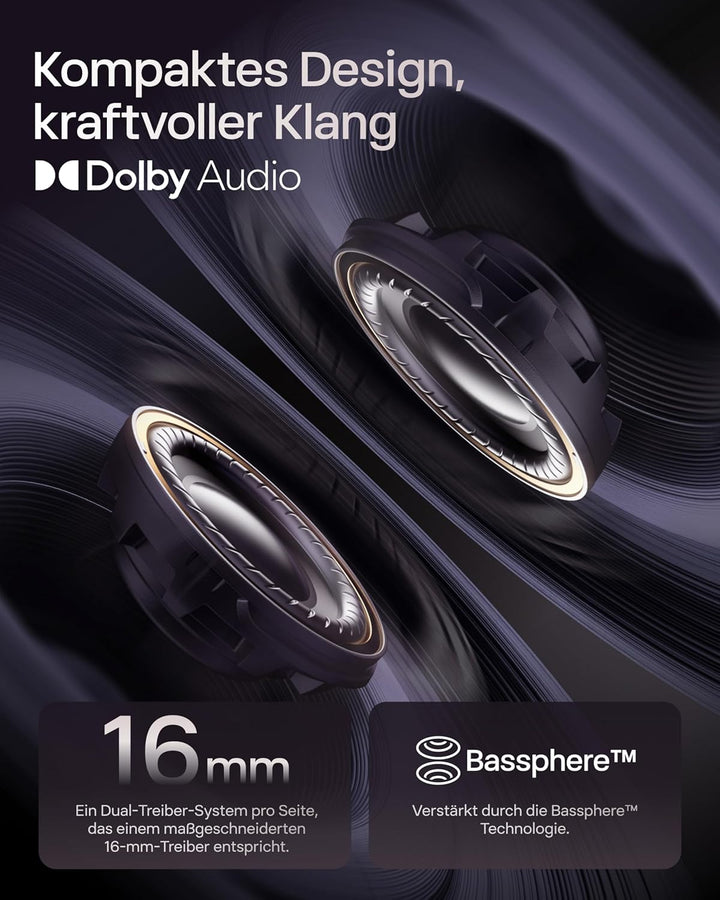 SHOKZ OpenDots ONE Open Ear Kopfhörer, Dolby Audio 6,5g Clip On Kopfhörer weiches Silikon, 40 Std. A