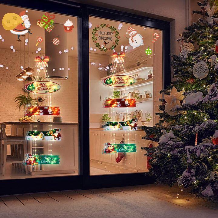 Qedertek Weihnachtsbeleuchtung Aussen Batterie, 72 LED Weihnachtskranz Warmweiss Türkranz mit Timer,