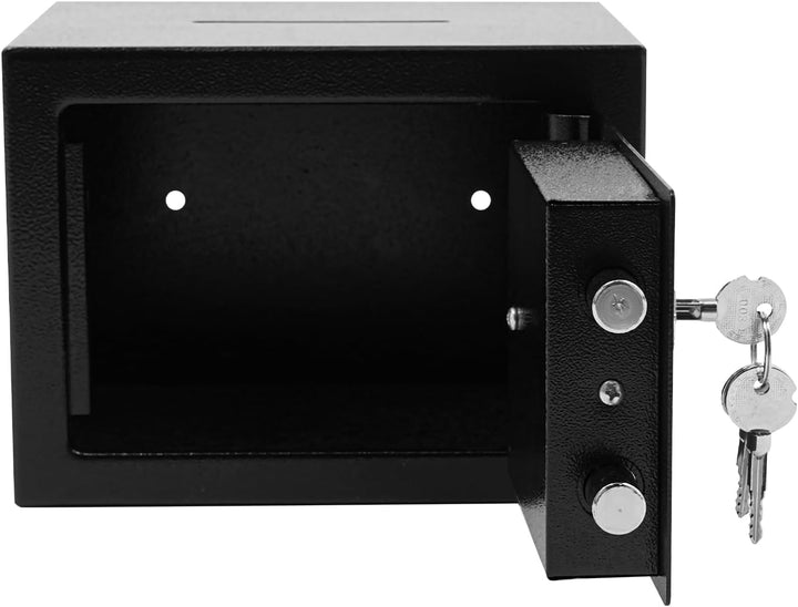 Tresor Safe mit Einwurfschlitz – Spartresor aus Stahl (4,6L) – Münzbetrieben, Mechanisches Schlüssel