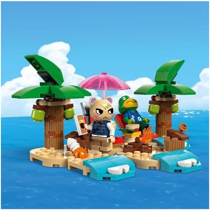 LEGO Animal Crossing Käptens Insel-Bootstour, kreatives Spielzeug für Kinder mit 2 Minifiguren aus d