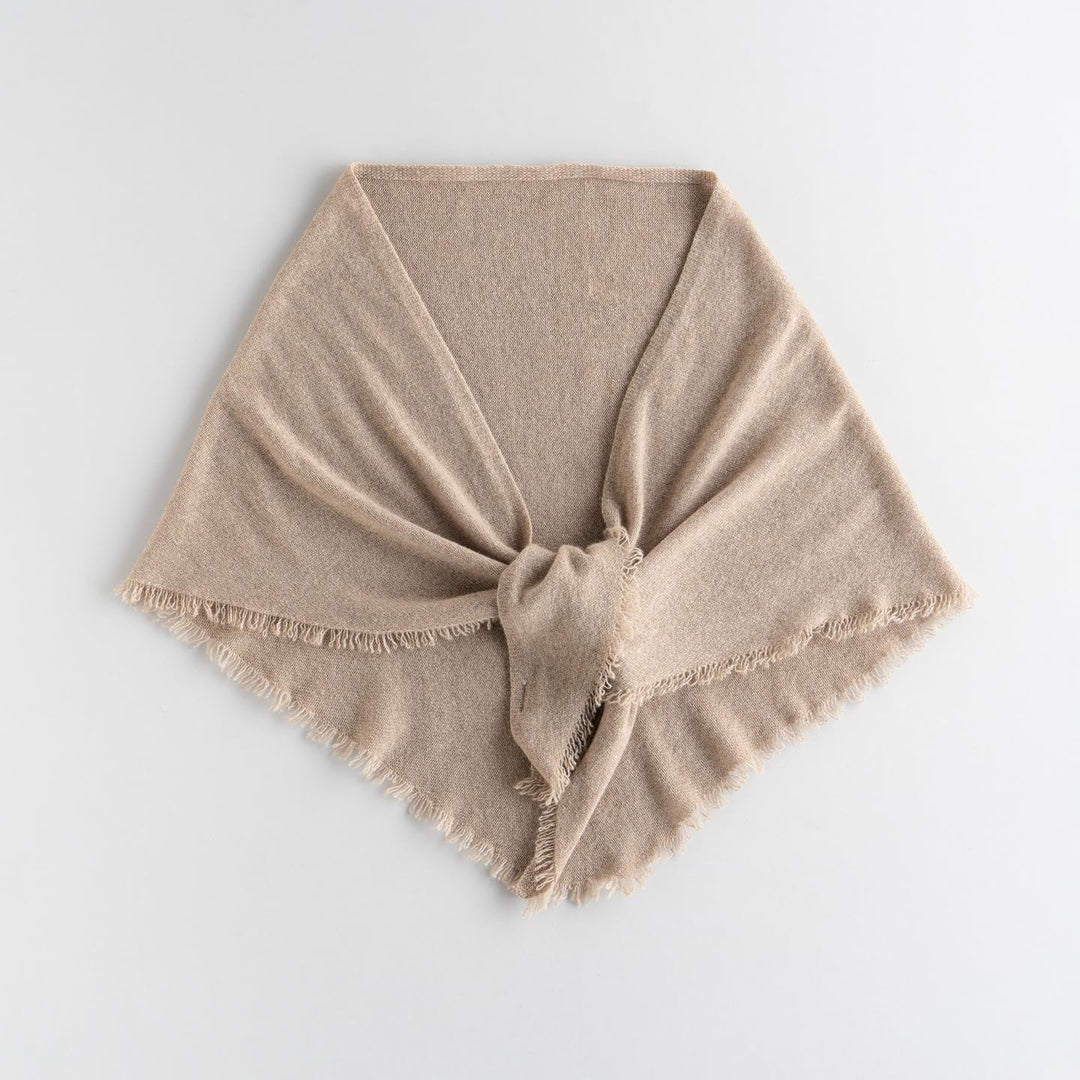 100% Kaschmir Dreieckstuch Damen Mocha Brown, Mocha Brown