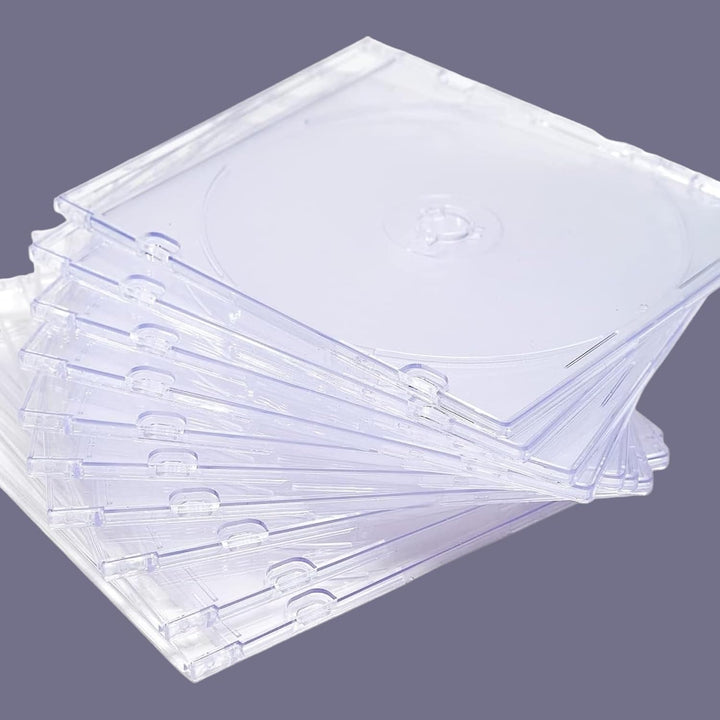 Dragon Trading® CD- / DVD-Hüllen für 1 CD / DVD, 5,2 mm, transparent, 50 Stück