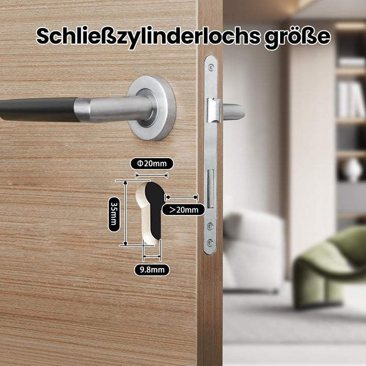 AVATTO Smart Türschloss mit Fingerabdruck &amp; Passwort für 90-120mm Türen, Elektronischer Schliesszyli