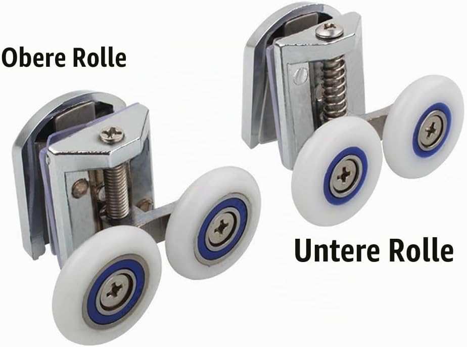 Cokritsm Duschtür Rollen 26mm, 4 Stück Ersatzrollen für Duschtüren, Rollen für Duschtüren Duschkabin