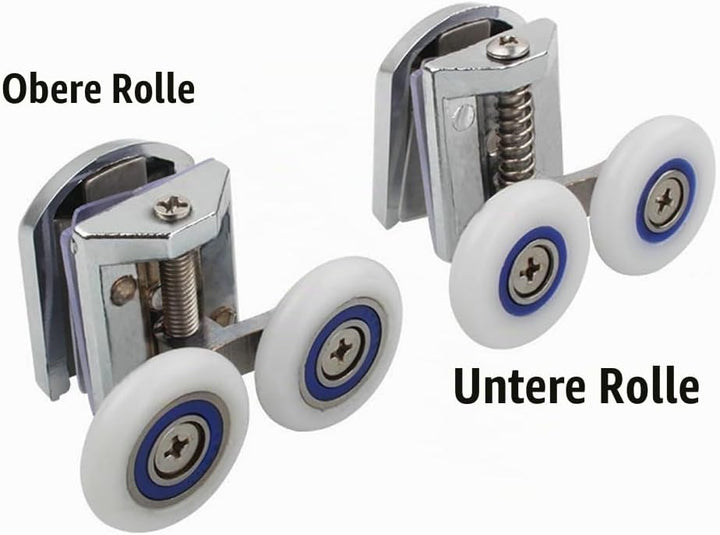 Cokritsm Duschtür Rollen 26mm, 4 Stück Ersatzrollen für Duschtüren, Rollen für Duschtüren Duschkabin