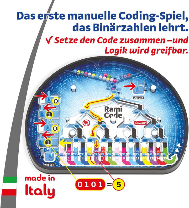 Quercetti 1015 Quercetti-1015 Rami Educational Binary Code Game-STEM Toy, Multi-Colore