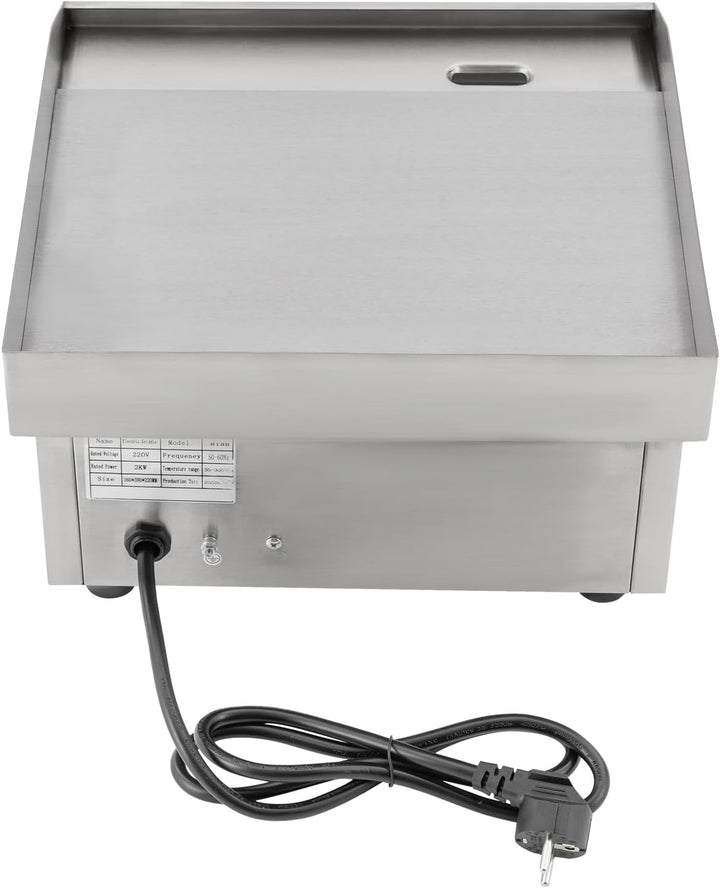 Elektrische Tischgrills 2000W Profi-Grill Grillplatte mit Versteckte Grosse Ölspeicherbox,Kommerziel