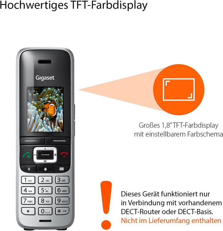 Gigaset PREMIUM 100HX - DECT-Mobilteil mit Ladeschale - Fritzbox-kompatibel - Schnurloses Telefon er