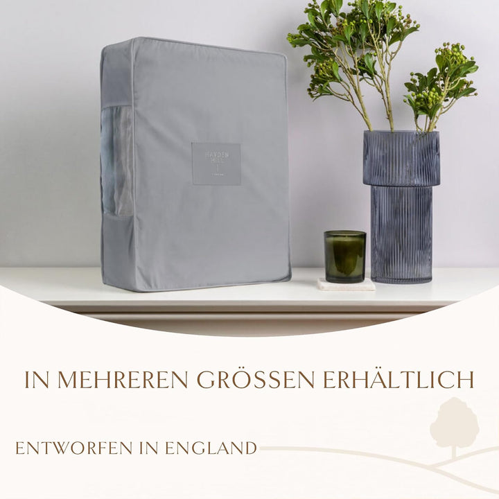 Hayden Hill Luxuriöse Aufbewahrungstasche aus Bio-Baumwolle, 38 cm Grau Gross 15", Grau Gross 15"