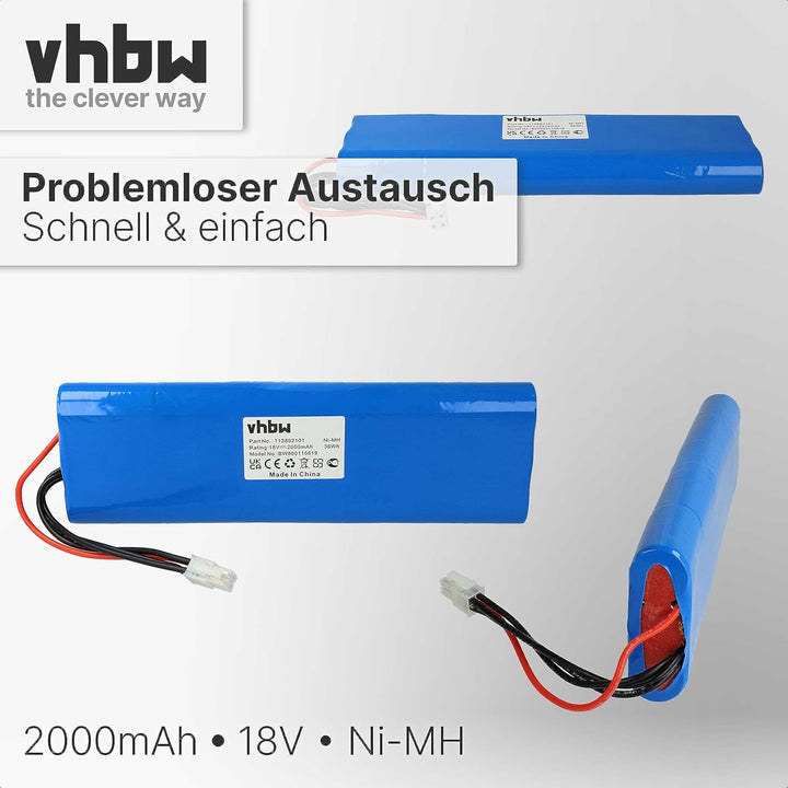 vhbw 2X Akku kompatibel mit Husqvarna Automower 210AC, 210C, 220AC, 230ACX, 260ACX, G2 (2004-2006),