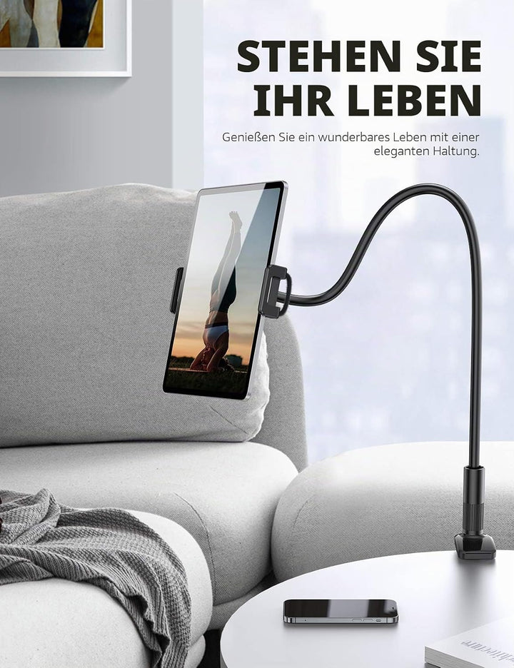 Lamicall Tablet Halter, Schwanenhals Tablet Halterung - Flexible Einstellbare Lazy Lang Arm Ständer