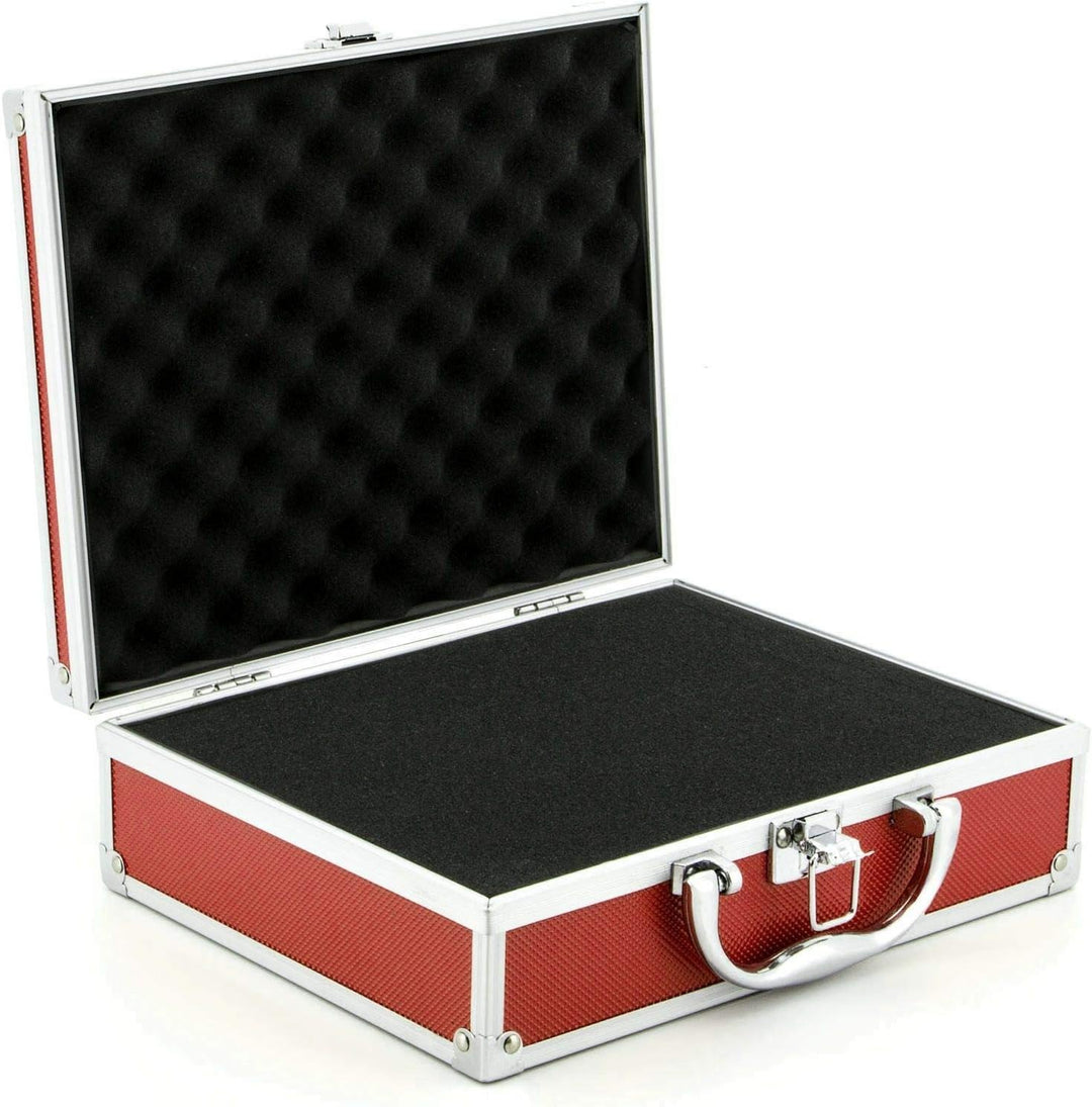 AR Carry Box® Kleiner Alukoffer Werkzeugkoffer Aluminium Koffer leer 260x210x80mm Farbe Rot, Rot