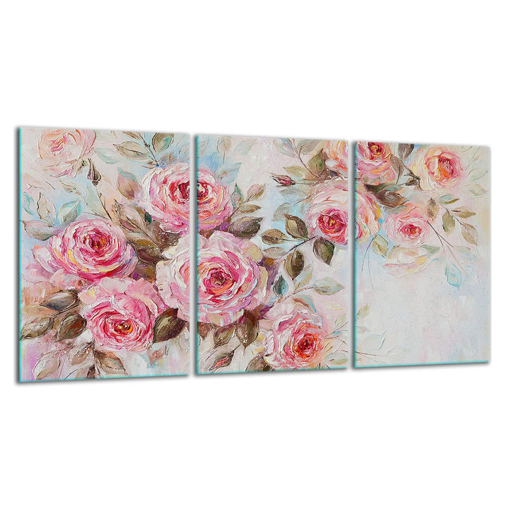 TMK ArtDeko Herdabdeckplatte 3 Teilig 3x30x52 cm - Spritzschutz Herdabdeckung – Herdschutz aus Siche