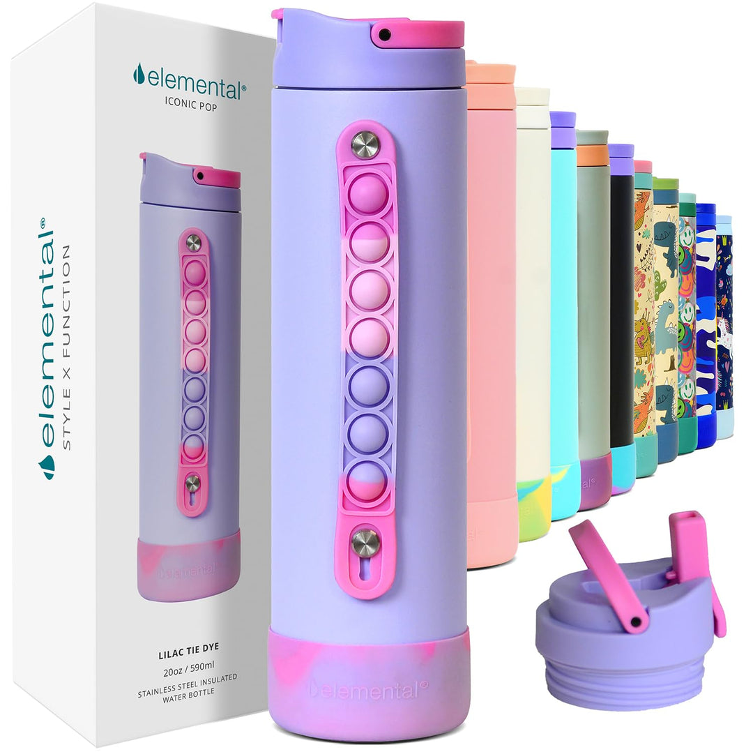 Elemental Iconic Isolierte Wasserflasche 590ml - Lilac Tie Dye 590 ml Lilac Tie Dye, 590 ml Lilac Ti
