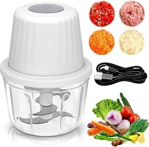Zerkleinerer Elektrisch 400ml, Gemüsezerkleinerer Zwiebelschneider Elektrisch Multizerkleinerer, Min
