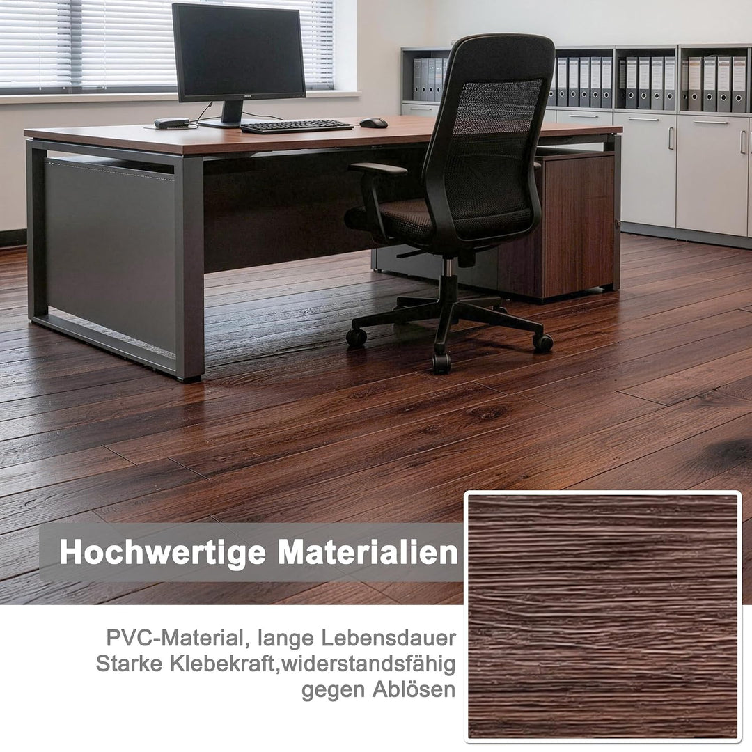 Aufun Selbstklebender PVC Bodenbelag Vinyl Fliesen 18 Stück 2,51m², Wasserdicht, Rutschfest, Bodenau