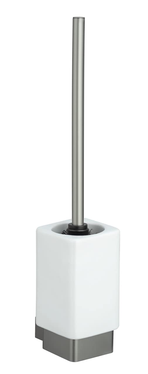 WENKO Wand WC-Garnitur Montella, Wandmontage, Keramikbehälter abnehmbar, 7,3x40x10,3 cm, Schraubmate