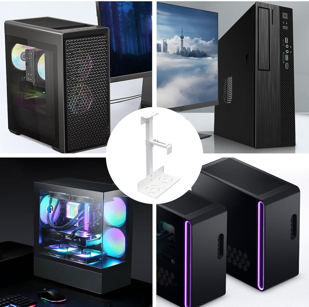 Wandmontierbare PC-Untertischhalterung | Verstellbare PC-Halterung unter dem Schreibtisch | Robuster