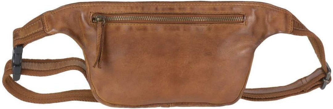 Bear Design Bauchtasche Gürteltasche Herren Damen Leder lässig modern Cognac auch Crossover zu trage
