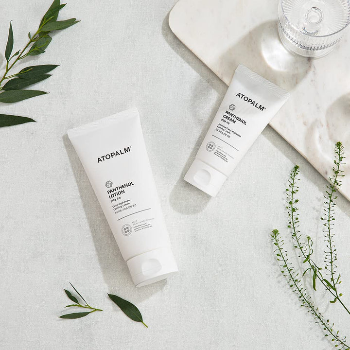 ATOPALM Panthenol Lotion 180ml, Langanhaltende Gesicht bis Körper Feuchtigkeitscreme, Vitamin B5 Ami