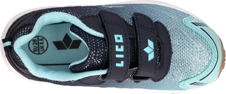 Lico Unisex Kinder Flori V Hallenturnschuhe 30 EU Marine Türkis, 30 EU Marine Türkis