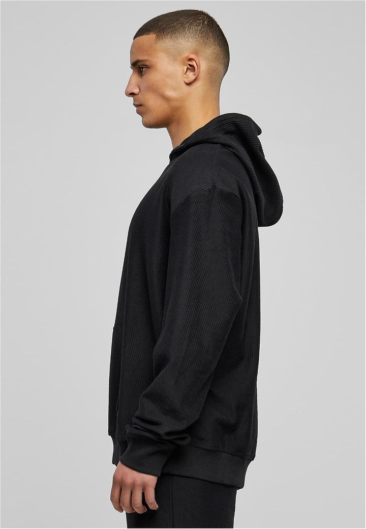 Urban Classics Rib Terry Boxy Hoody, Männer Kapuzenpullover in Boxy Fit Passform, erhältlich in mehr