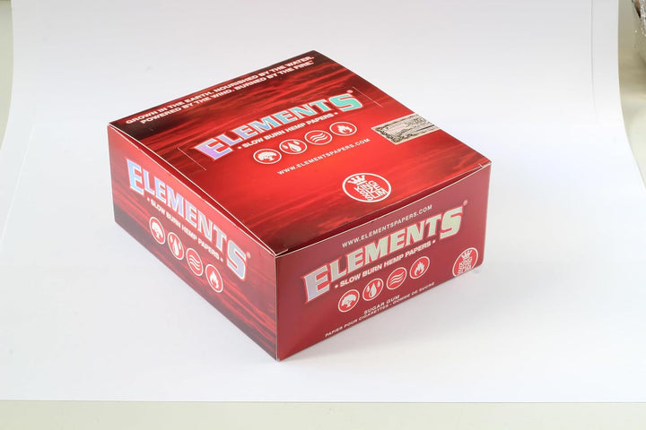 Elements 18438 RED-King Size Slim-50 Heftchen a 33 Blatt, Papier, Rot