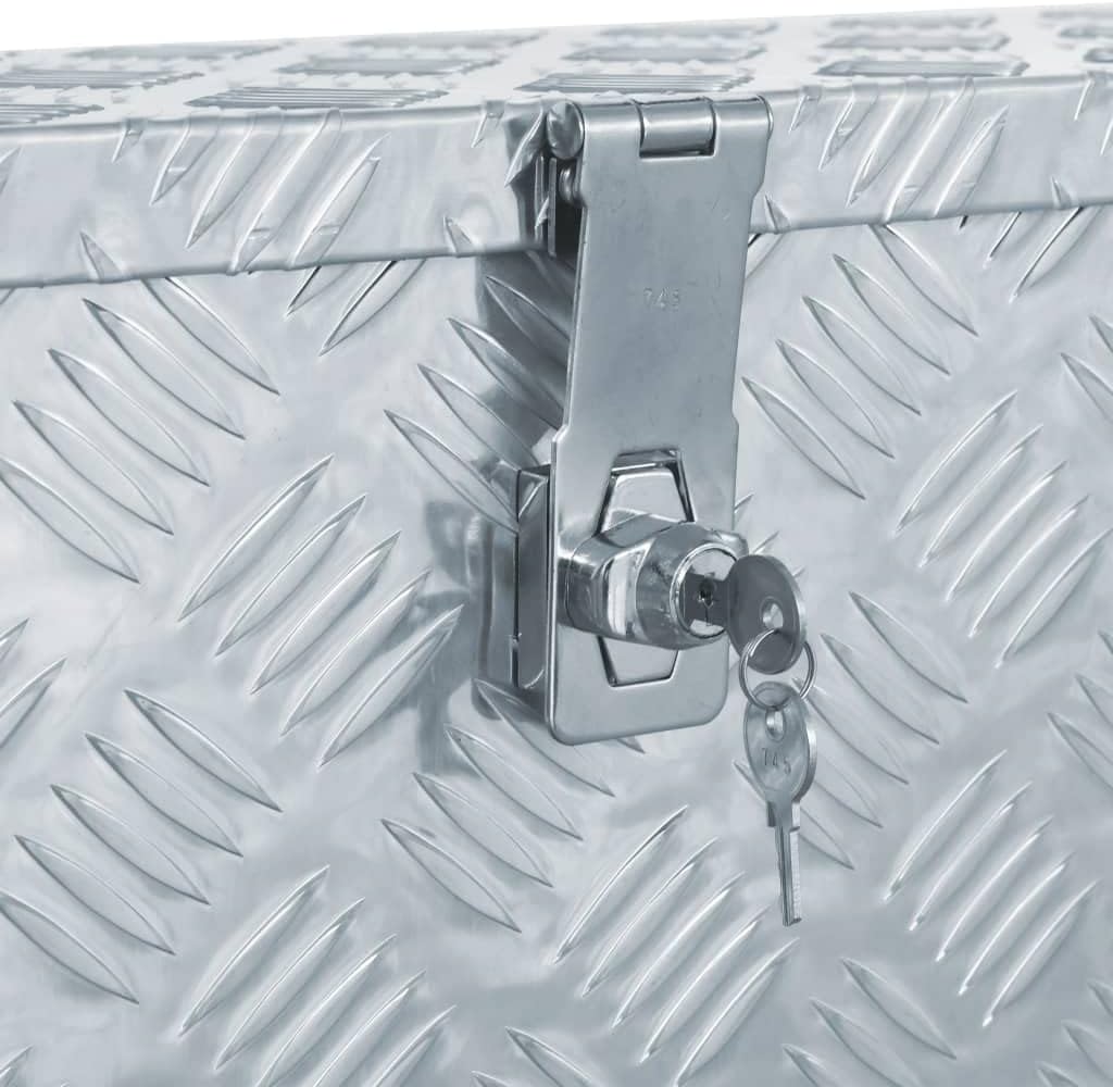 vidaXL Aluminiumkiste 76,5x26,5x33cm Alu Box Koffer Werkzeugbox Transportkiste 76.5 x 26.5 x 33 cm S