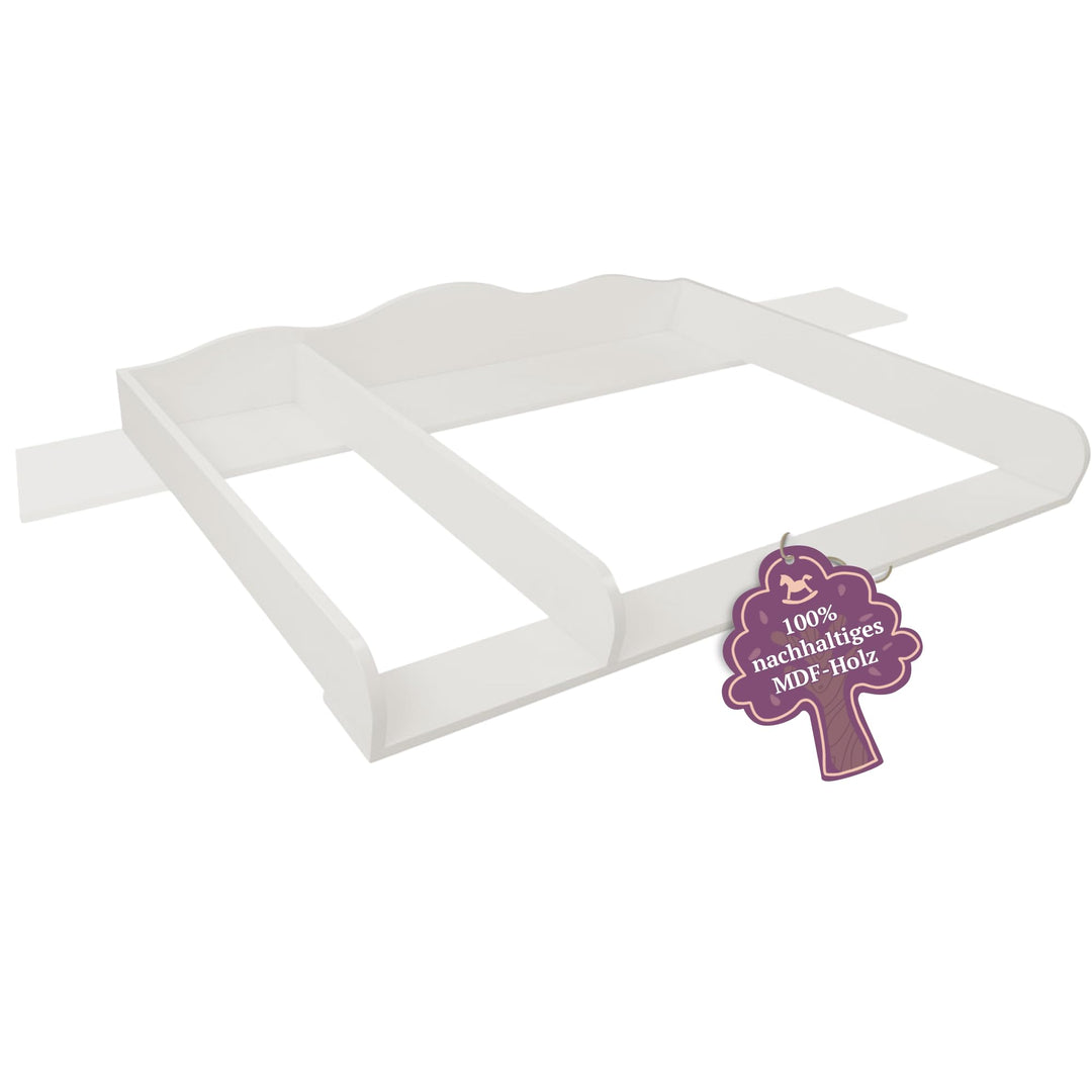 Puckdaddy® Noah | Wickelaufsatz für IKEA Hemnes Kommode u.Ä. | 160x80x15cm | Wickelauflage mit Blend