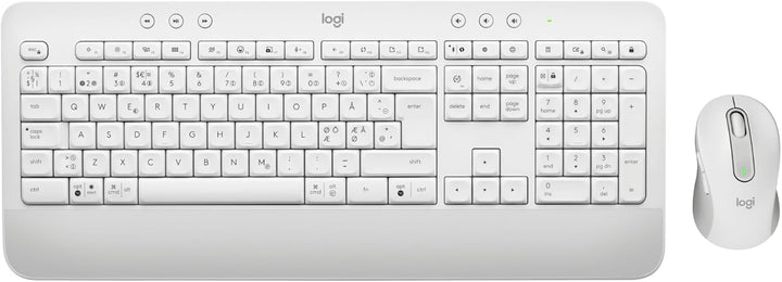 Logitech 920-011038 Tastiera Mouse Incluso Ufficio Bluetooth Qwerty Nordic Bianco (logitech Signatur