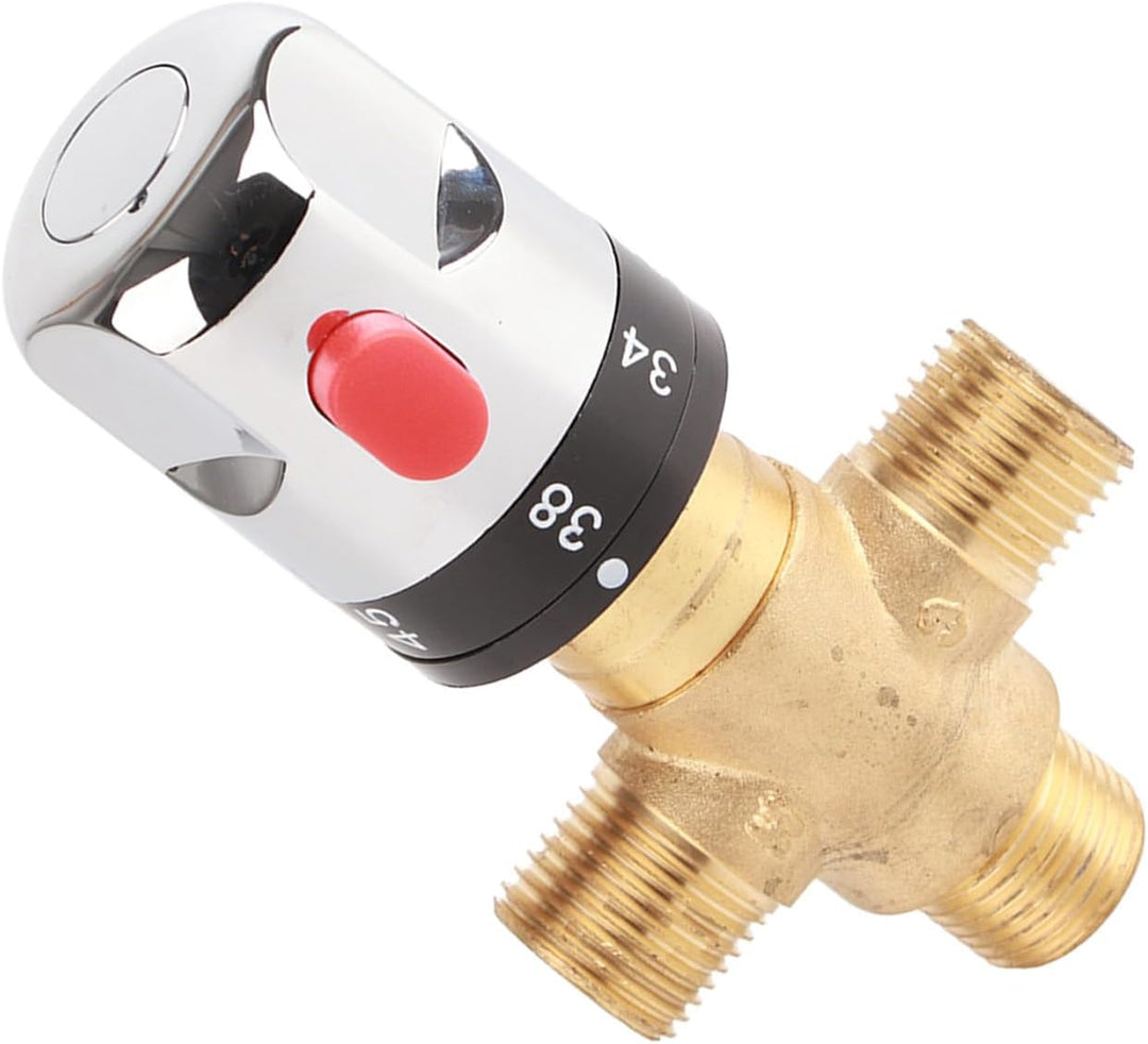 FTVOGUE Messing Thermostat Mischventil Rohr Becken Wassertemperatur Thermostat Steuerwerkzeug für Kü