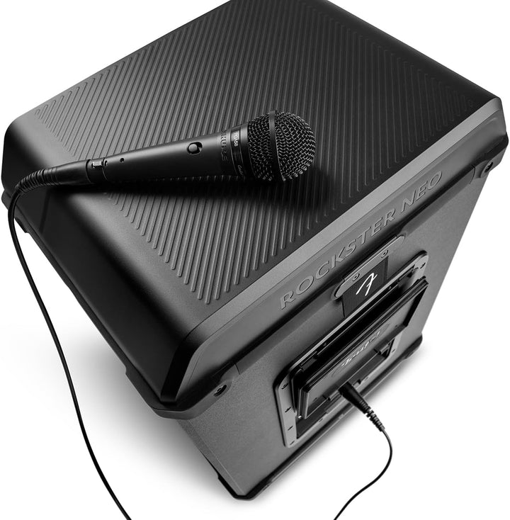 Teufel x Fender ROCKSTER NEO - Tragbarer Bluetooth Lautsprecher Black &amp; Steel, Black &amp; Steel