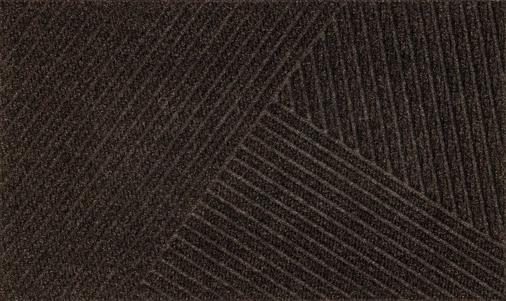 DUNE Stripes dark brown 45x75 cm, innen und aussen, waschbar