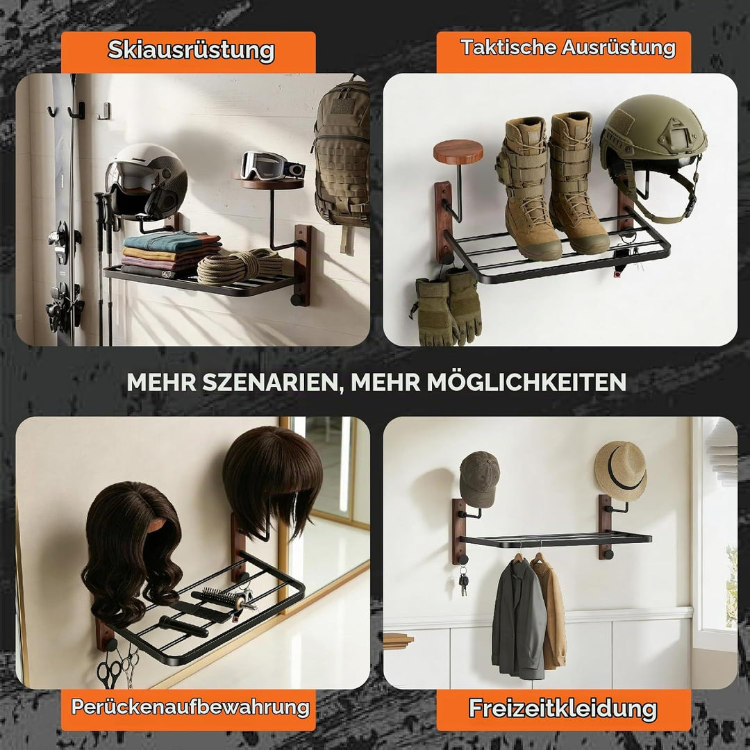 Helmhalterung Wand, Motorrad Garderobe, Motorradhelm Halterung Wand, Helm Halterung Wand für Motorra