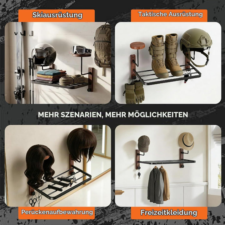 Helmhalterung Wand, Motorrad Garderobe, Motorradhelm Halterung Wand, Helm Halterung Wand für Motorra