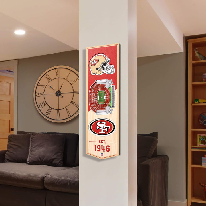 YouTheFan NFL 3D Stadion Banner, 15,2 x 48,3 cm San Francisco 49ers, San Francisco 49ers