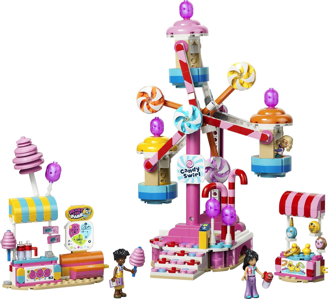 LEGO Friends Cupcake-Riesenrad - Interaktives Spielset mit Jahrmarktspielen, 3 Minifiguren &amp; Zubehör