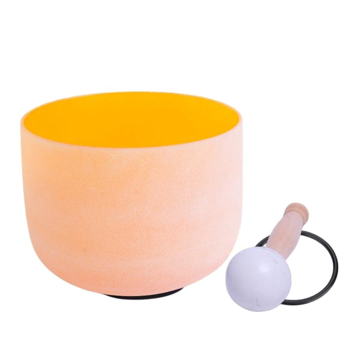 ENERGYSOUND 432 Hz Klangschalen D note Kristall Klangschalen Sacral Chakra Orange 10 Zoll 25 CM