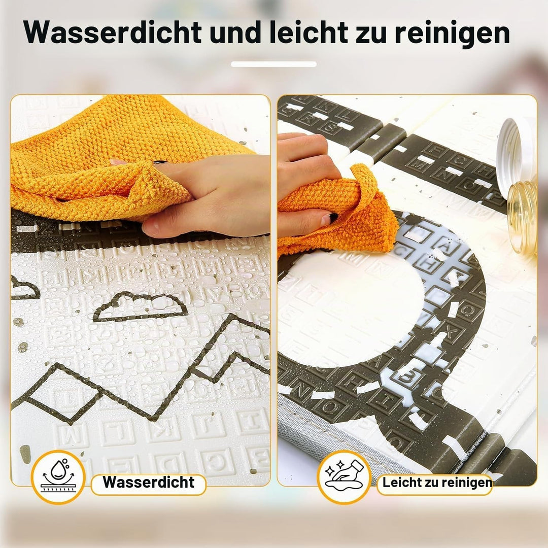 Krabbelmatte Baby Faltbar Spielmatte Baby Faltbar Kindermatte Doppelseitig XPE Matte, Wasserdicht ru