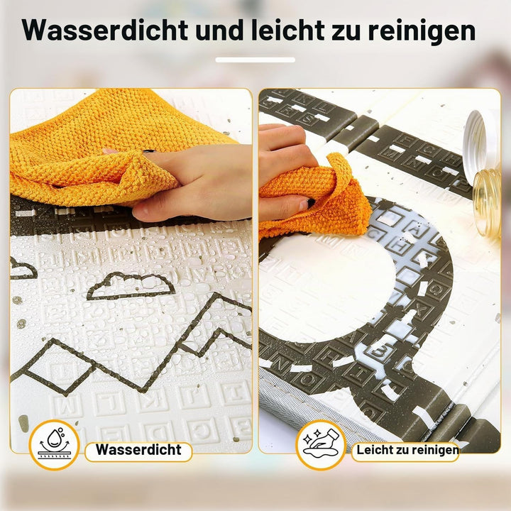 Krabbelmatte Baby Faltbar Spielmatte Baby Faltbar Kindermatte Doppelseitig XPE Matte, Wasserdicht ru